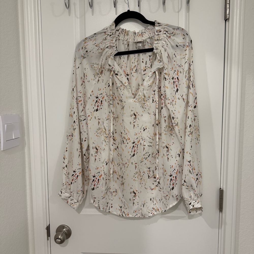 A New Day Women's Abstract Print Blouse Size Large fall business casual office